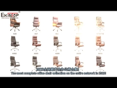 Hedendaagse 360 draaiende zwarte lederen stoel voor kantoormeubilair