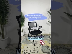 Stapelbare ergonomische trainingsstoel met schrijftablet