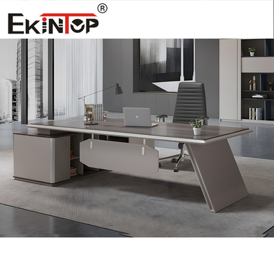SGS Modern L-vormig bureau Anti-water glanzende taps toelopende poten