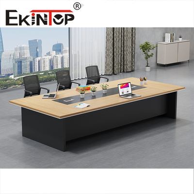 Melamine Board Vergadertafel Uitschuifbaar Waterdicht Walnoot Kleur
