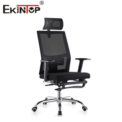 High-back Mesh Office Chair met hoofdsteun en voetsteun kussens en draaiwielen