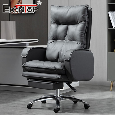 Verstelbare hoogte Comfortabele leer kantoor stoel Hoofddekking Home Office Desk Stoel
