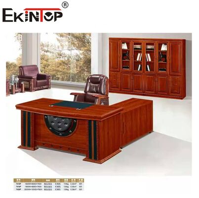 Ekintop Houten Computerbureau Directiebureau Baas Tafel Houten Kantoortafel