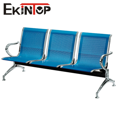 De roestvrije Stoelen van de Metaalontvangst, 3 Seater Stoel Achter elkaar voor Openbare Bankzaal
