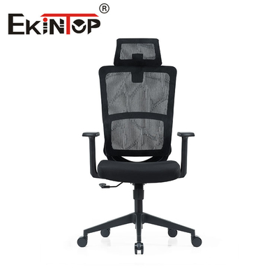 OEM ODM Hoge Achter Ergonomische Stoel, Zwart Mesh Chair With Fixed Armrest