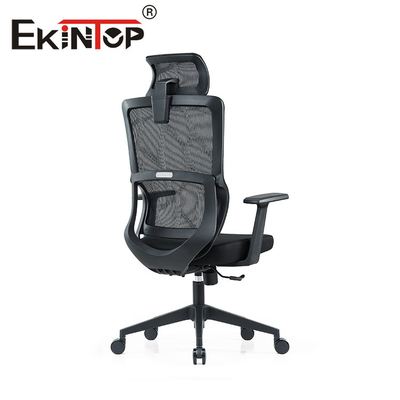 OEM ODM Hoge Achter Ergonomische Stoel, Zwart Mesh Chair With Fixed Armrest