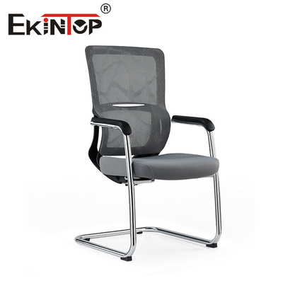 ODM OEM Conferentie Mesh Chair Genuine Leather Material voor Officeworks