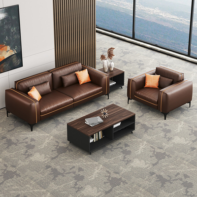 Het modulaire Materiaal van het het Ziekenhuis Synthetische Leer van Ontvangstsofa set for office use
