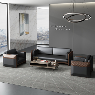 Zwarte de Ontvangstoem van Sofa Modular For Company Business van het Leerbureau ODM