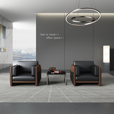 Zwarte de Ontvangstoem van Sofa Modular For Company Business van het Leerbureau ODM