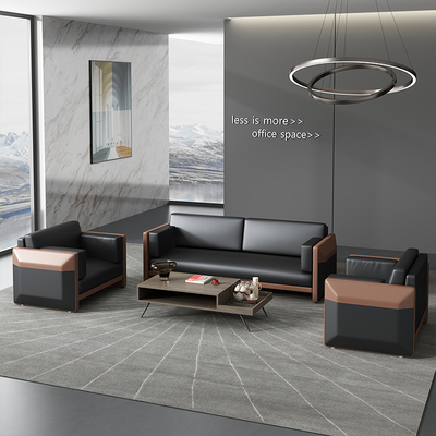Zwarte de Ontvangstoem van Sofa Modular For Company Business van het Leerbureau ODM