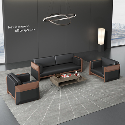 Zwarte de Ontvangstoem van Sofa Modular For Company Business van het Leerbureau ODM