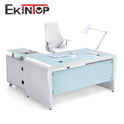 Het Glasbureau van het Ekintop Modern Bureau Duurzaam voor Officeworks-OEM