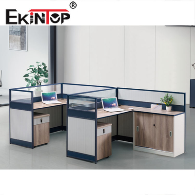 Het commerciële Moderne 4 Seater Verklaarde Meubilair ISO9001 van het Bureauwerkstation