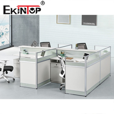 Het commerciële Moderne 4 Seater Verklaarde Meubilair ISO9001 van het Bureauwerkstation