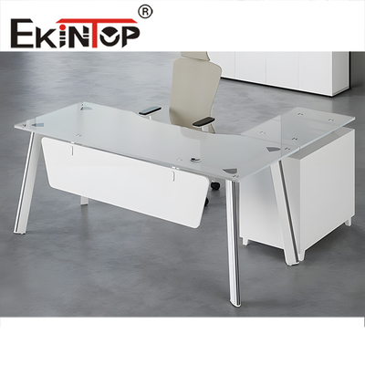 Kantoormeubelen Verhard glas Computertafel Verdikte materialen