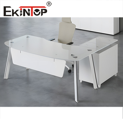 Kantoormeubelen Verhard glas Computertafel Verdikte materialen