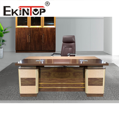 Houten MDF E1 spaanplaat Executive bureauset Modern kantoormeubilair L-vorm