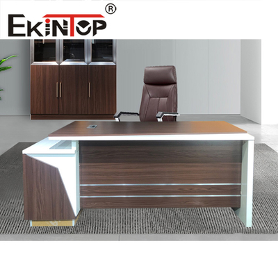 OEM ODM L-vormig bureau Eikenhout Executive Office-tafel