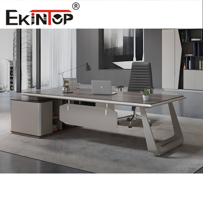 Kantoormeubilair Kantoormeubel Houten bureau L-vormig Zwart Wit Rood Optioneel