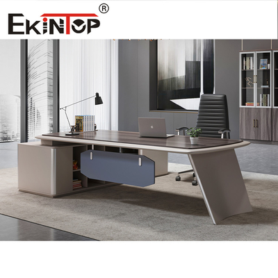 Kantoormeubilair Modern Werktafel Bureau Zebrano Houtfineer Anti Dirty