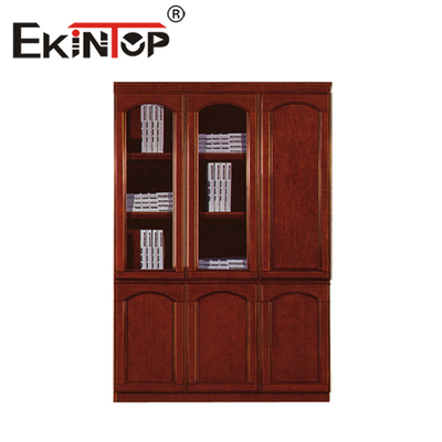 Compacte kantoor archiefkast houten opbergkast verf walnoot kleur