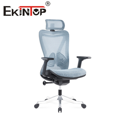 Comfortabele draaibare gaasstoel met hoge rugleuning Ergonomische directiebureaustoel met armleuning