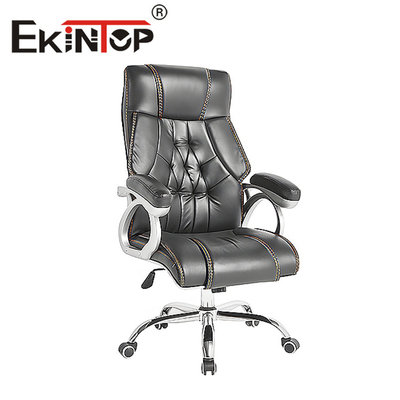 Armleuning met hoge rugleuning Luxe draaibare leren stoelen Ergonomische bureaustoel