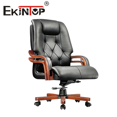 Massage Black Executive Leather Chair Draaibare CEO Office Boss Chair
