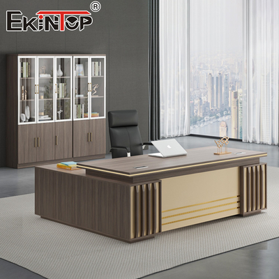 L-vormig Uitvoerend Bureau Modern Houten Bureau voor Kantoormeubilair