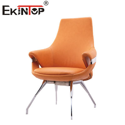 Ergonomische Executive gele leren stoel Indoor Lounge Chair
