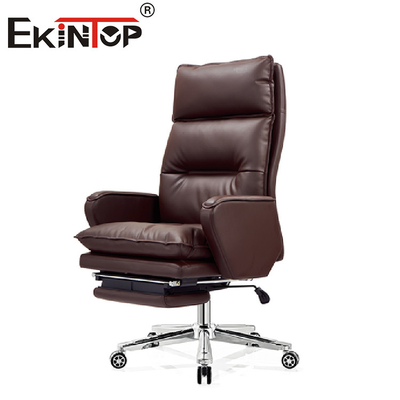 Ergonomische Executive gele leren stoel Indoor Lounge Chair