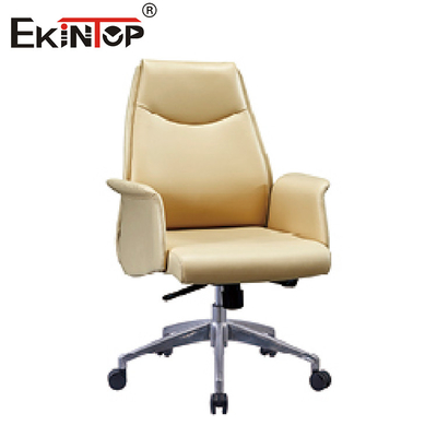 Het moderne Type van het Roestvrije staalmetaal van Chair van het Leer Comfortabele Ergonomische Bureau Chef-