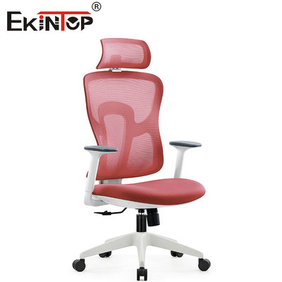 Rood Ergonomisch Mesh Computer Chair With Backrest voor HuisKantoormeubilair
