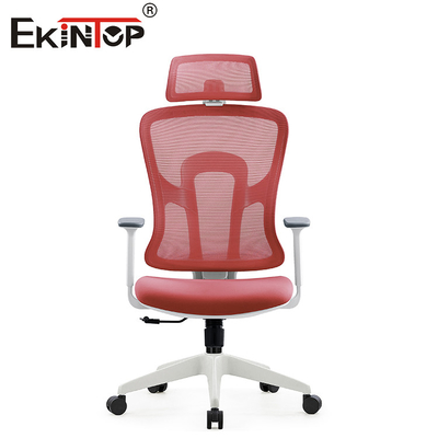 Rood Ergonomisch Mesh Computer Chair With Backrest voor HuisKantoormeubilair