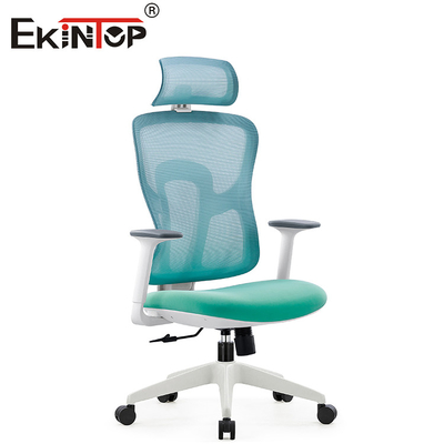 De hoge Achter Ergonomische Wartel van Bureaumesh chair green adjustable height