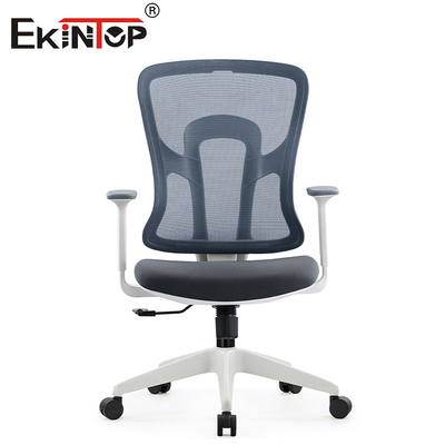 Zwart Gray Ergonomic Swivel Mesh Chair met Regelbare de Hoogte van Armsteunseat