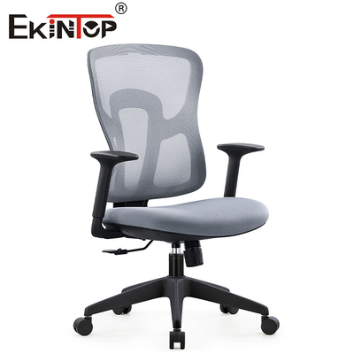 Zwart Gray Ergonomic Swivel Mesh Chair met Regelbare de Hoogte van Armsteunseat