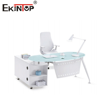 Studentenstudie Tempered Office Glass Desk Verdikte harde afgeronde hoeken