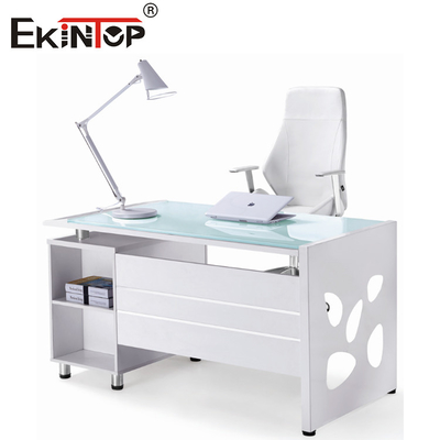 Studentenstudie Tempered Office Glass Desk Verdikte harde afgeronde hoeken