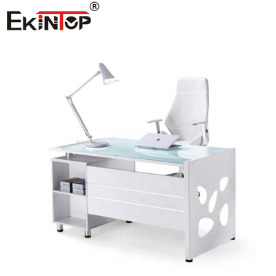 Studentenstudie Tempered Office Glass Desk Verdikte harde afgeronde hoeken
