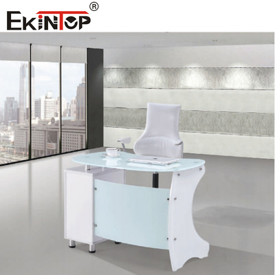 Klassiek gehard glas kantoor computer bureau glas executive kantoor bureau
