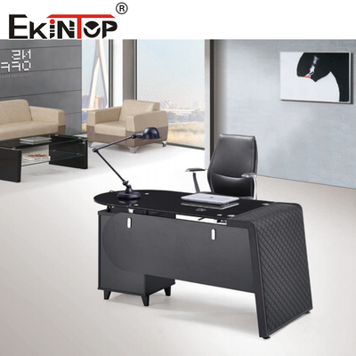 8 mm Desktop Dikte Glas Kantoortafel Met Schuif Aanpassing Grootte Voor Huishoudelijk Meubel