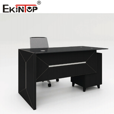 Custom Duurzaam Computer Glas Bureau Met Schutters Voor Office Building