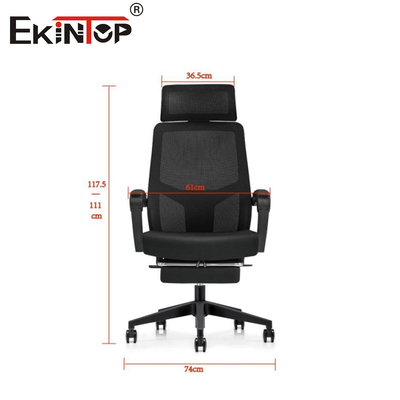 Breathable Black Mesh Back Office Chair Met Lumbal Ondersteuning