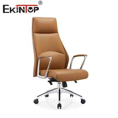 Klassiek ontmoet Contemporary Cognac Lederen Eetstoel met Chic Metal Frame