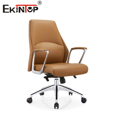 Klassiek ontmoet Contemporary Cognac Lederen Eetstoel met Chic Metal Frame