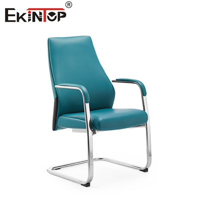 Moderne hoge rug pvc leer kantoor stoel draaiende 350 mm aluminium basis