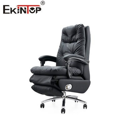 Klassieke echte lederen fauteuil leunstoel kantoorstoel voor professionele instellingen