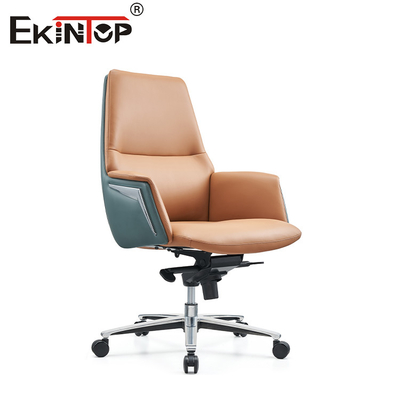 OEM 350mm Aluminium basis Leer Lounge fauteuil Moderne stijl